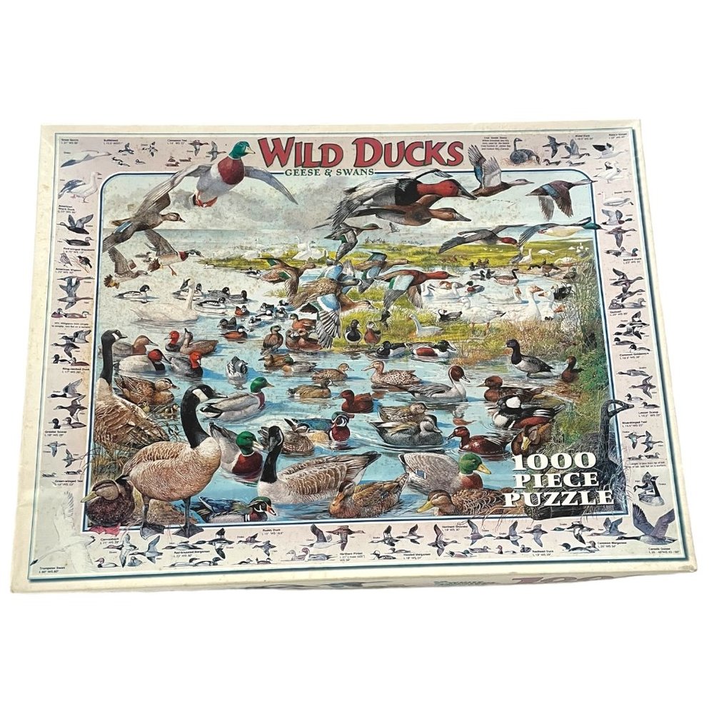 White Mountain Wild Ducks Geese & Swans Jigsaw Puzzle 1000 Pieces 2004 Birds
